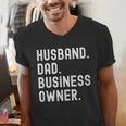Husband Dad Business Owner CEO Entrepreneur Men Men's V-Neck T-Shirt