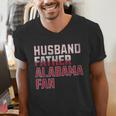 Husband Father Alabama Fan Fathers Day Alabama Dad Men's V-Neck T-Shirt