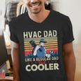 HVAC Dad Like A Regular Dad HVAC Technician AC Repairman Men's V-Neck T-Shirt