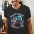 I'm A Beast Alpha Man Alpha Wolves Jokes Dad Papa Alpha Wolf Men's V-Neck T-Shirt