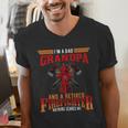 I'm Dad Grandpa Retired Firefighter Nothing Scares Me Men's V-Neck T-Shirt