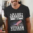 I'm A Dad Grandpa And A Veteran US Flag Veterans Day Men's V-Neck T-Shirt I'm A Dad Grandpa And A Veteran US Flag Veterans Day Men's V-Neck T-Shirt