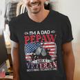 I'm Dad Pepaw Veteran Nothing Scares Me Father's Day Men's V-Neck T-Shirt