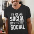 I'm Not Anti Social I'm Selectively Social Introverted Men's V-Neck T-Shirt I'm Not Anti Social I'm Selectively Social Introverted Men's V-Neck T-Shirt
