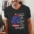 I'm Not Just a Daddy's Little Girl I'm a Veteran's Daughter Small Men's V-Neck T-Shirt
