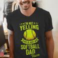 I'm Not Yelling This Is Just My Softball Dad Voice Men's V-Neck T-Shirt