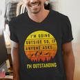 I'm Outstanding Retro Introvert Mountain Trip Lover Men's V-Neck T-Shirt I'm Outstanding Retro Introvert Mountain Trip Lover Men's V-Neck T-Shirt
