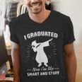 Now I'm Like Smart And Stuff Funny Graduation Tshirt Men's V-Neck T-Shirt