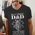 I'm A Viking Dad I Fear Odin And My Wife Viking Men's V-Neck T-Shirt