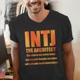 INTJ Architect Personality Introvert Sarcastic Orange Men's V-Neck T-Shirt INTJ Architect Personality Introvert Sarcastic Orange Men's V-Neck T-Shirt