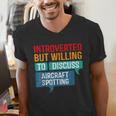 Introvert Aircraft Spotting Lovers Men & Women Men's V-Neck T-Shirt