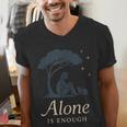Introvert Alone Is Enough Social Battery Low Antisocial Men's V-Neck T-Shirt