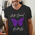Introvert Antisocial Butterfly For Women Men Men's V-Neck T-Shirt Introvert Antisocial Butterfly For Women Men Men's V-Neck T-Shirt