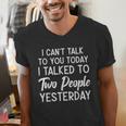 Introvert Antisocial I Can't Talk To You Today Humor Men's V-Neck T-Shirt