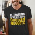 Introvert Antisocial Chicken Nugget Lover Foodie Men's V-Neck T-Shirt