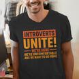 Introvert Antisocial Sarcasm Introverts Unite Anti Social Men's V-Neck T-Shirt