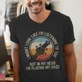 Introvert Bass Guitarist Musician Playing Bass Guitar Men's V-Neck T-Shirt Introvert Bass Guitarist Musician Playing Bass Guitar Men's V-Neck T-Shirt