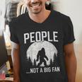 Introvert Bigfoot People Not A Big Fan Dad Joke Men's V-Neck T-Shirt