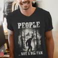 Introvert Bigfoot People Not A Big Fan Dad Joke Men's V-Neck T-Shirt