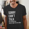 Introvert Can't Talk Reached People Limit For The Week Men's V-Neck T-Shirt