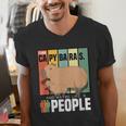 Introvert Capybara Rodent Animal Lover Antisocial Retro Men's V-Neck T-Shirt Introvert Capybara Rodent Animal Lover Antisocial Retro Men's V-Neck T-Shirt