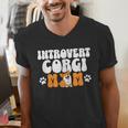 Introvert Corgi Mom Dog Pet Morca Works Dog For Men Women Men's V-Neck T-Shirt Introvert Corgi Mom Dog Pet Morca Works Dog For Men Women Men's V-Neck T-Shirt