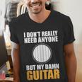 Introvert Guitarist Only Need Guitar Enjoy Acoustic Music Men's V-Neck T-Shirt Introvert Guitarist Only Need Guitar Enjoy Acoustic Music Men's V-Neck T-Shirt