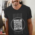 Introvert Guitarist Play Guitar Instrument Music Acoustic Men's V-Neck T-Shirt Introvert Guitarist Play Guitar Instrument Music Acoustic Men's V-Neck T-Shirt