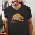 Introvert Me Happy Retro Sunset Capybara Tee Men's V-Neck T-Shirt Introvert Me Happy Retro Sunset Capybara Tee Men's V-Neck T-Shirt