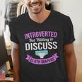 Introvert Hippie Mom Cloth Diapers Crunchy Mama Men's V-Neck T-Shirt