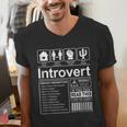 Introvert Label Antisocial Loner Socially Awkward Men's V-Neck T-Shirt Introvert Label Antisocial Loner Socially Awkward Men's V-Neck T-Shirt