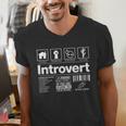 Introvert Label Signs Men's V-Neck T-Shirt Introvert Label Signs Men's V-Neck T-Shirt
