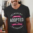 Introvert Looking To Be Adopted Introvert Humor Men's V-Neck T-Shirt Introvert Looking To Be Adopted Introvert Humor Men's V-Neck T-Shirt