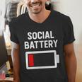 Introvert Low Social Battery Level Anti Social People Men's V-Neck T-Shirt Introvert Low Social Battery Level Anti Social People Men's V-Neck T-Shirt