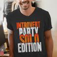 Introvert Party Solo Edition Sarcastic People Hater Men's V-Neck T-Shirt
