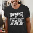 Introvert Quotes Introverted Discuss Making Jewelry Men's V-Neck T-Shirt Introvert Quotes Introverted Discuss Making Jewelry Men's V-Neck T-Shirt