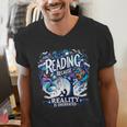 Introvert Reader Bibliofile Bookworm Loves Books Men's V-Neck T-Shirt Introvert Reader Bibliofile Bookworm Loves Books Men's V-Neck T-Shirt