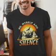 Introvert Relaxation Me Myself And Silence Mountain Vacation Men's V-Neck T-Shirt Introvert Relaxation Me Myself And Silence Mountain Vacation Men's V-Neck T-Shirt