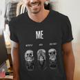 Introvert Relaxation Me Myself And Silence Skulls Men's V-Neck T-Shirt