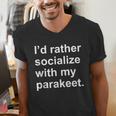 Introvert Sarcastic Parakeet Owner Men's V-Neck T-Shirt