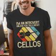 Im An Introvert Unless You Talk About Cellos Men's V-Neck T-Shirt Im An Introvert Unless You Talk About Cellos Men's V-Neck T-Shirt