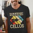 Im An Introvert Unless You Talk About Cellos Men's V-Neck T-Shirt Im An Introvert Unless You Talk About Cellos Men's V-Neck T-Shirt