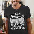 Im An Introvert Unless You Talk About Keyboards Player Men's V-Neck T-Shirt Im An Introvert Unless You Talk About Keyboards Player Men's V-Neck T-Shirt