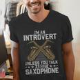 Im An Introvert Unless You Talk About Saxophone Men's V-Neck T-Shirt Im An Introvert Unless You Talk About Saxophone Men's V-Neck T-Shirt