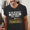 Im An Introvert Unless You Talk About Trombone Men's V-Neck T-Shirt Im An Introvert Unless You Talk About Trombone Men's V-Neck T-Shirt