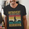 Introvert But Willing To Discuss Running Men's V-Neck T-Shirt Introvert But Willing To Discuss Running Men's V-Neck T-Shirt