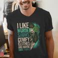 Introverted Murder Shows True Crime Lovers Introvert Men's V-Neck T-Shirt Introverted Murder Shows True Crime Lovers Introvert Men's V-Neck T-Shirt