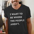 Introverted Non Social Independent Women Men Men's V-Neck T-Shirt Introverted Non Social Independent Women Men Men's V-Neck T-Shirt
