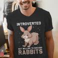 Introverted Rabbits Bunny Lover Rabbit Introvert Men's V-Neck T-Shirt