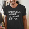 Introverted But Will Talk About Shot Put Track Field Thrower Men's V-Neck T-Shirt